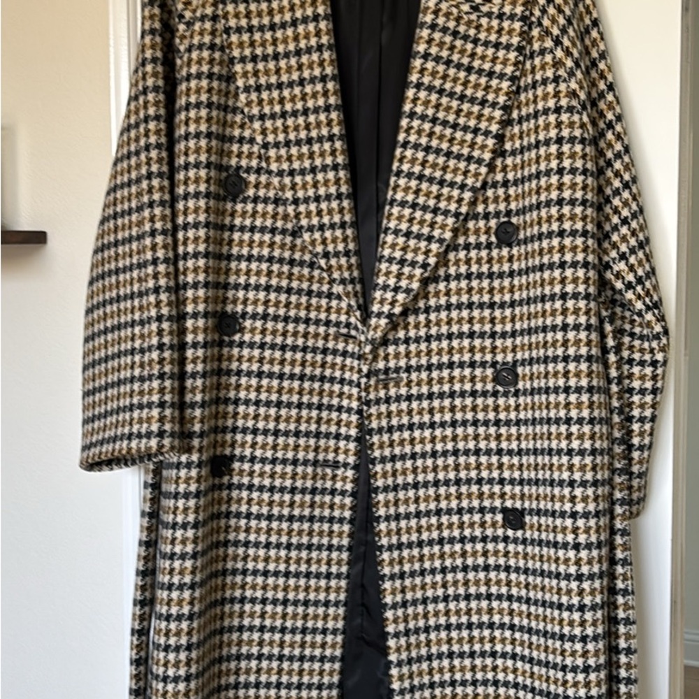 Houndstooth Double-Breasted Coat - image 1